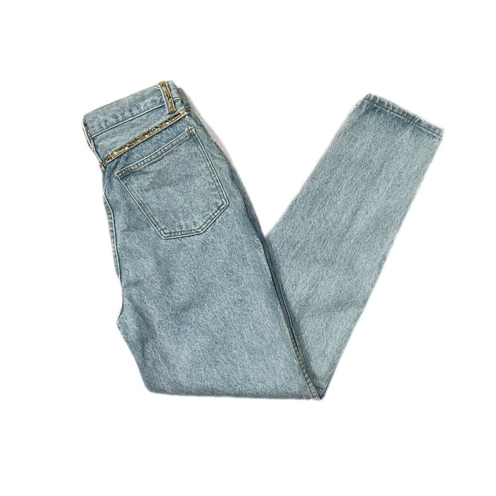 Vintage Jordache High Rise Sequin embellished slim jeans – Size 7/8 W- 26"